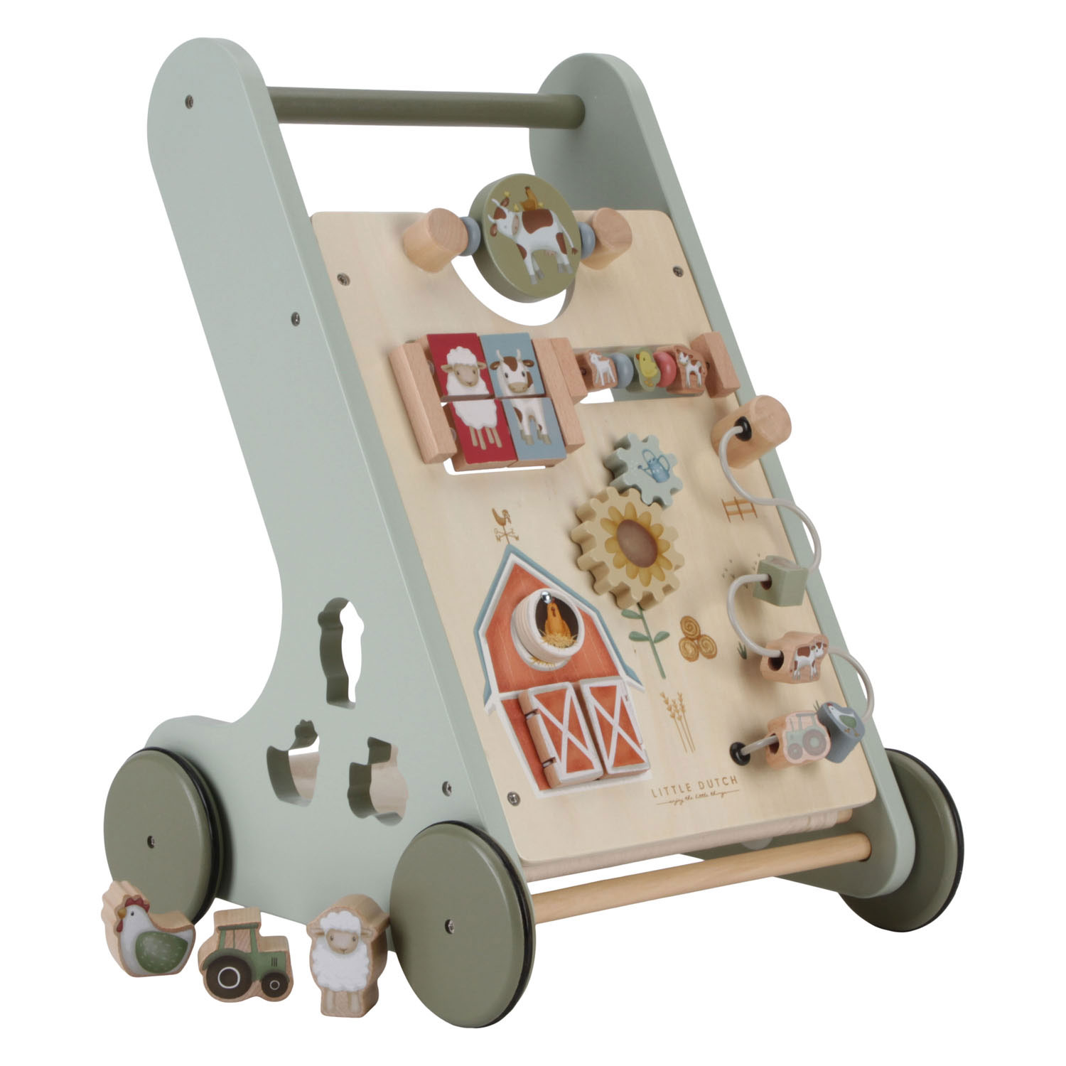 Little Dutch Houten Activiteiten Loopwagen Little Farm FSC