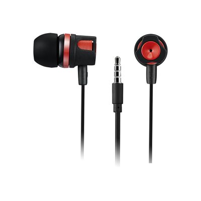 CANYON Kit main libre - Ecouteurs filaire avec micro - intra-auriculaire - noir/rouge