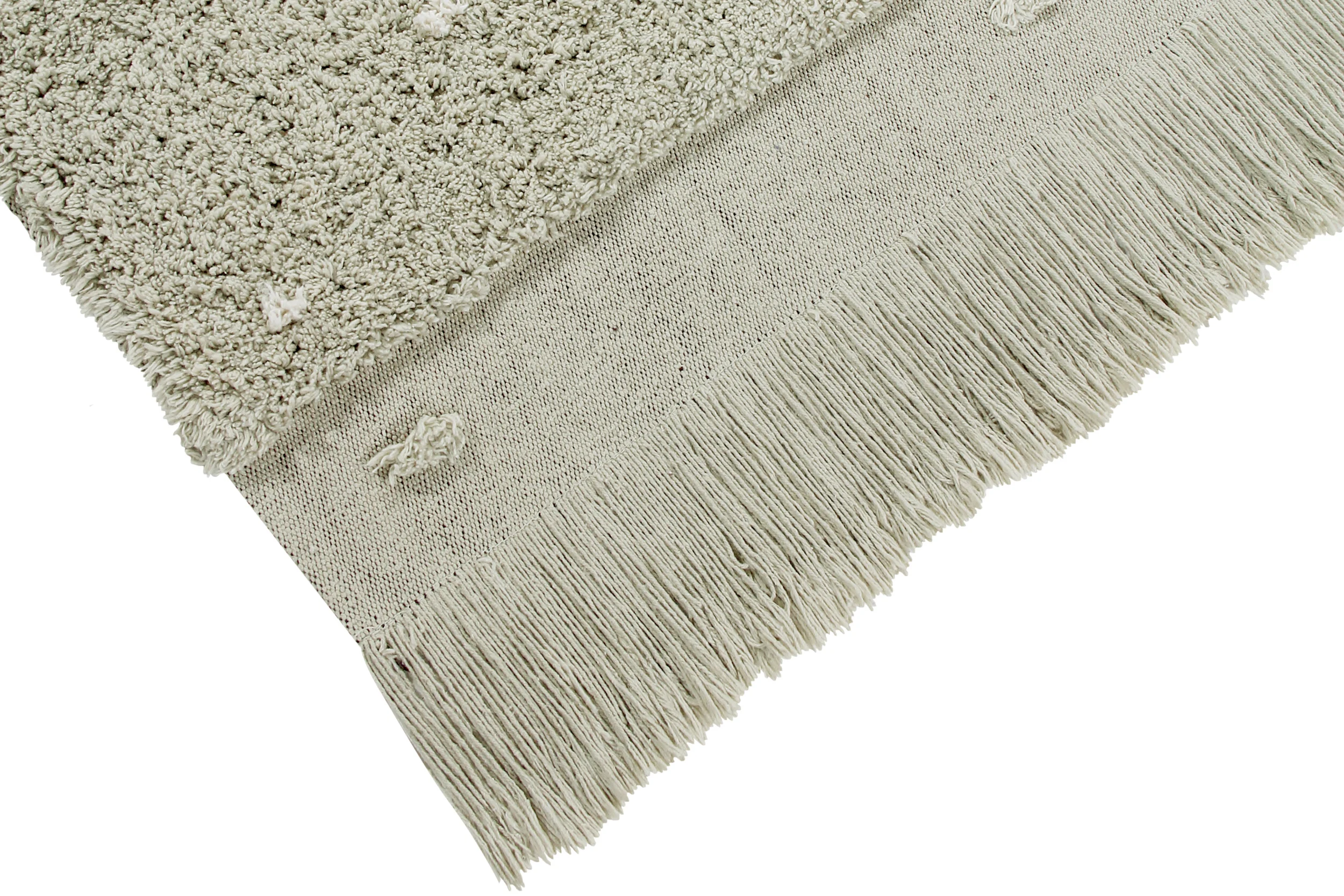 SYMPHONIE DES BOIS - Tapis rectangulaire lavable en coton | Vert