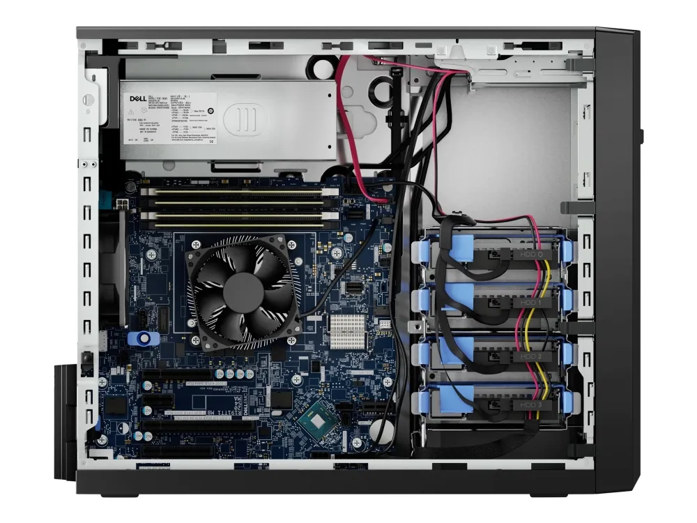 Dell PowerEdge T150 - Server - MT envejs - 1 x Xeon E-2334 / op til 4.8 GHz - RAM 16 GB - HDD 2 TB - Matrox G200 - Gigabit Ethernet - intet OS - skærm: ingen - sort - BTP - med 3 års Basic Onsite