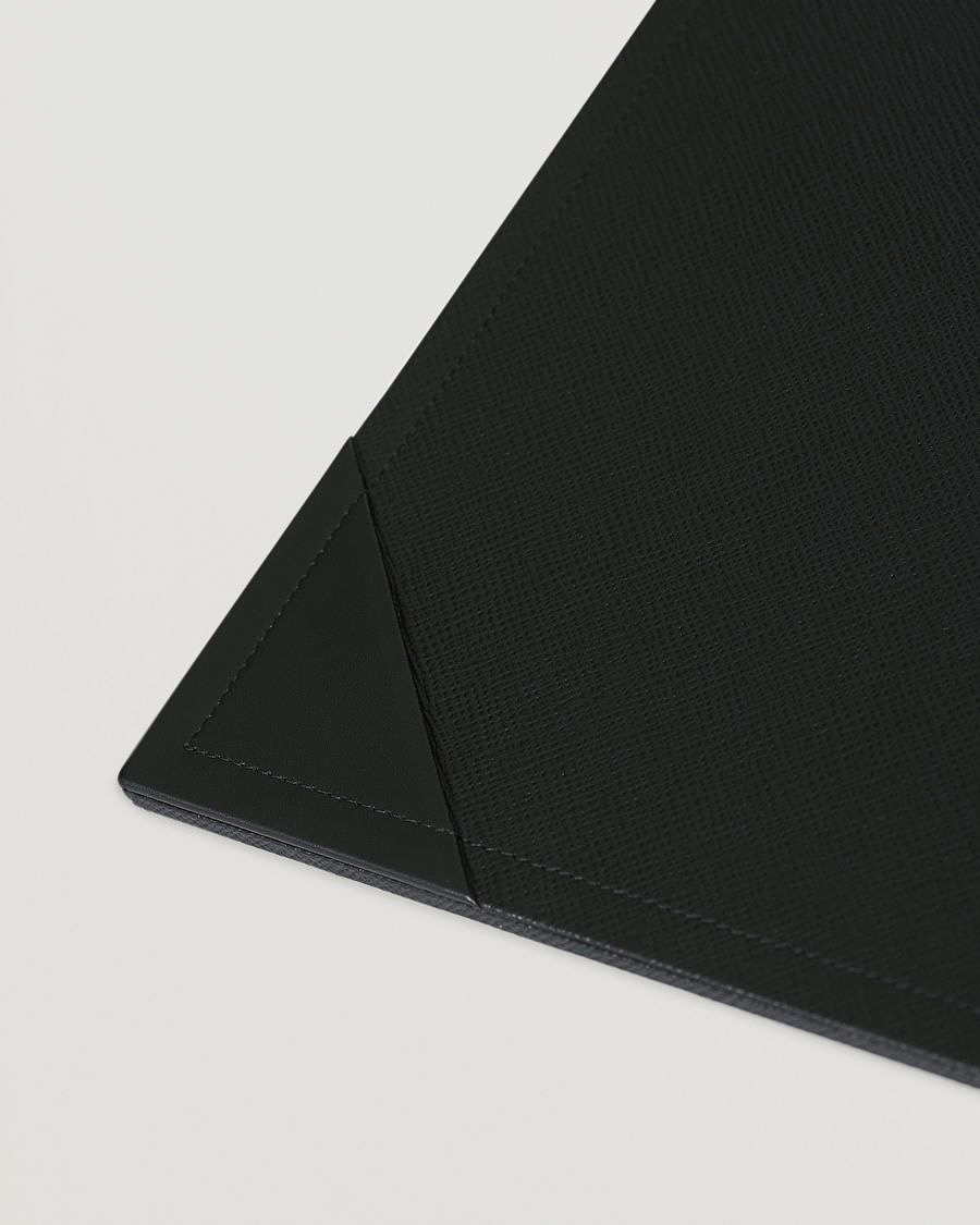 Smythson Panama Desk Mat Black