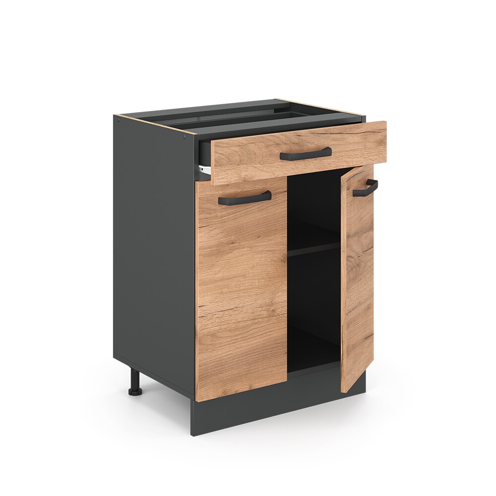 VICCO Küchenschrank Unterschrank Schubunterschrank 60 cm R-Line Anthrazit
