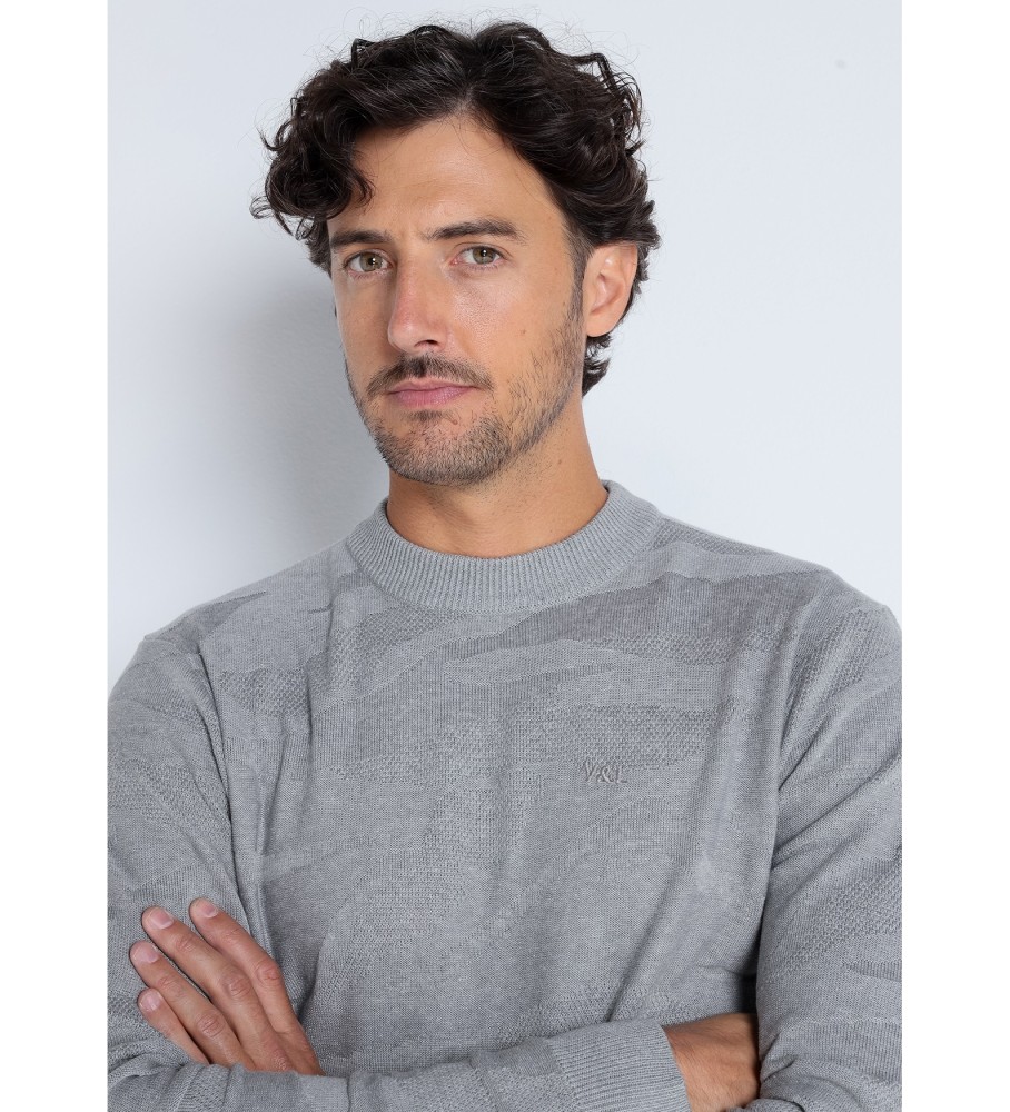 Victorio & Lucchino, V&L Jersey Jacquard Abstrato Cinza