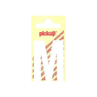 Pickup - Étiquette autocollante - 150 mm - Lettre M - blanc mat