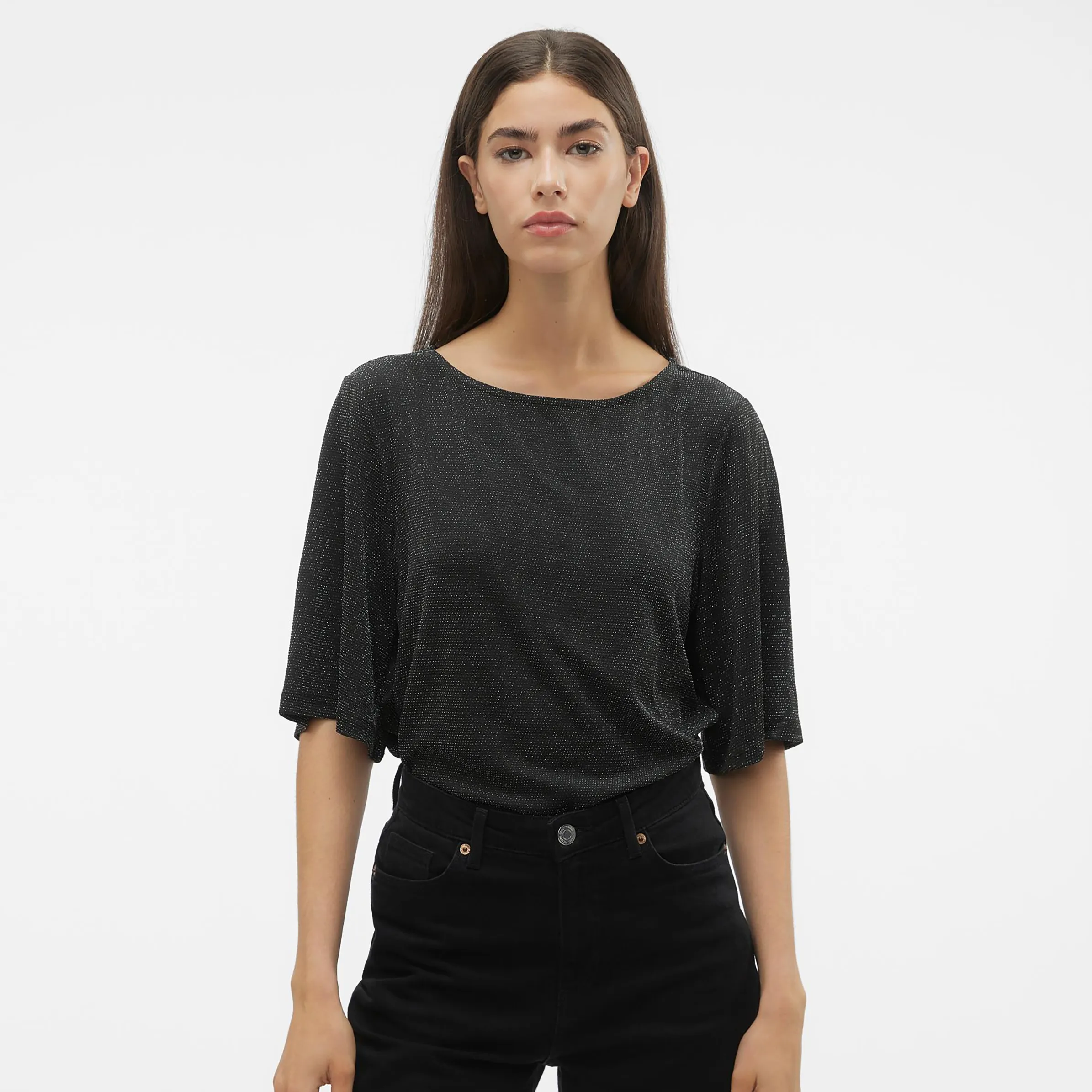 Vero Moda VMKANVA 2/4 TOP JRS Glitzershirt