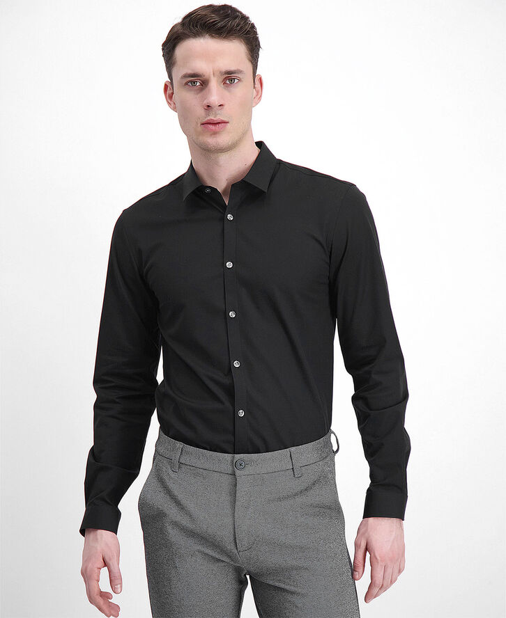 Lindbergh Skjorte med stretch Sort