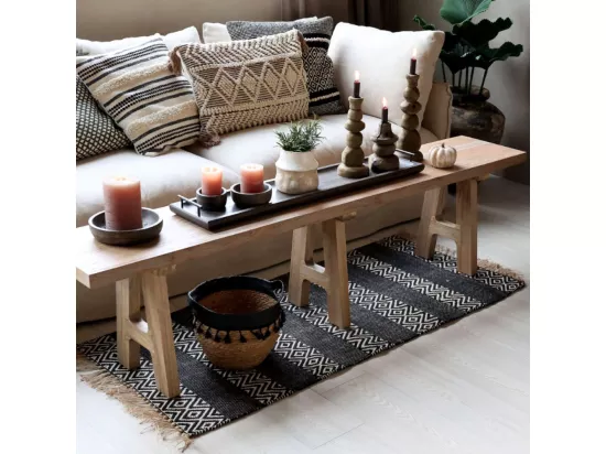 Banc en bois recyclé marron 240 x 32 x 45 cm