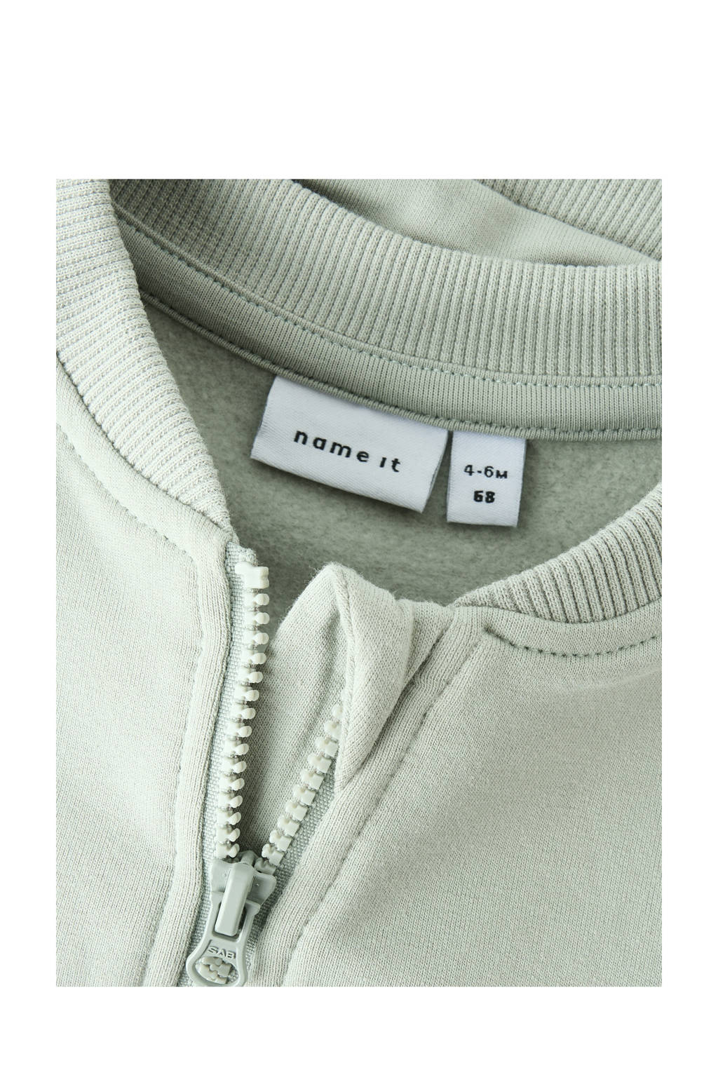NAME IT BABY sweatvest lichtgroen