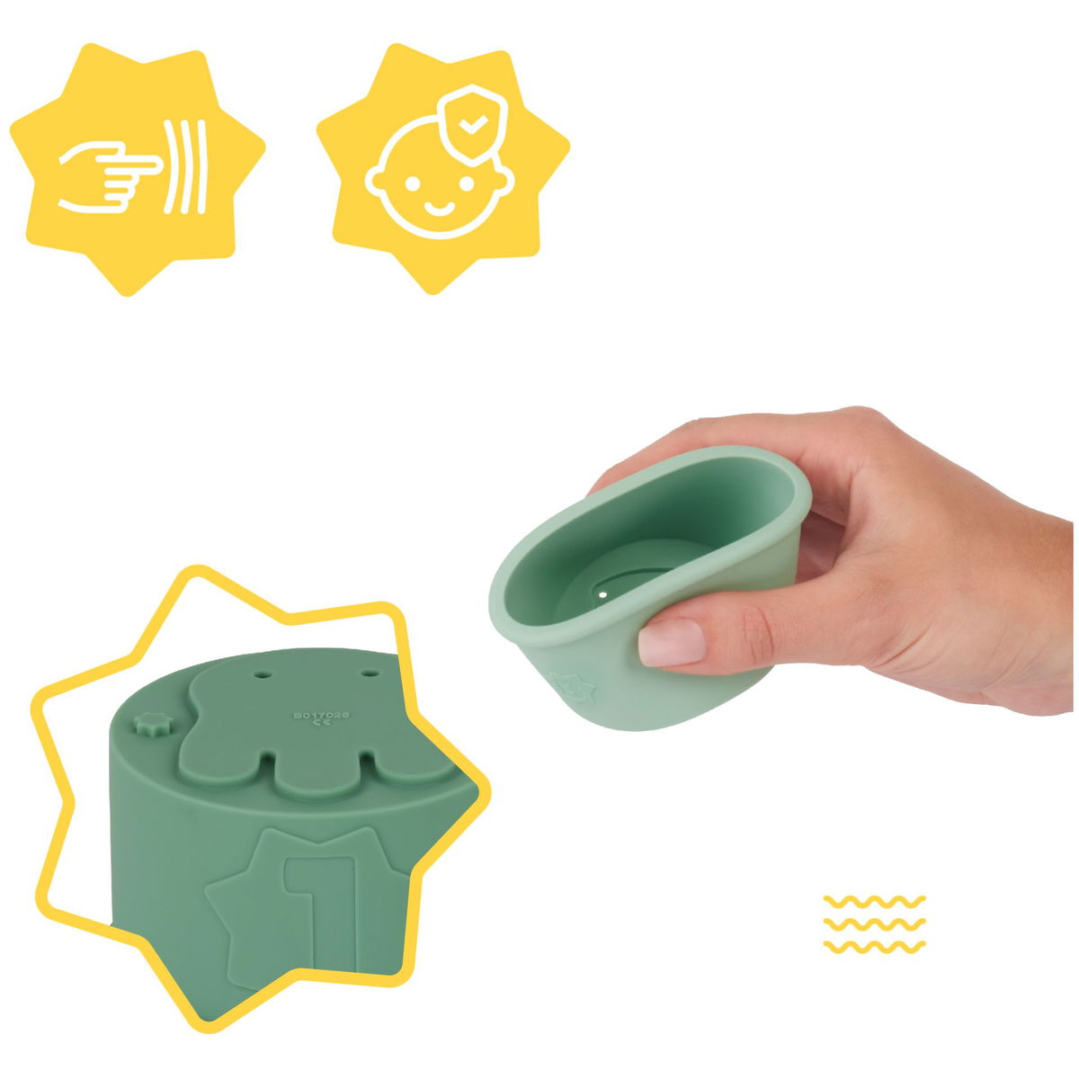 badabullebadabulle   stapelbare Silikonbecher