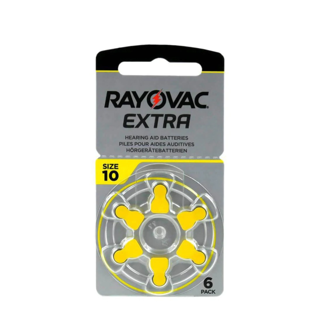 (6er Set) Extra Advanced 1.4 Volt Knopfzelle Zink-Luft Hörgerät Batterie PR70 / 10A / DA 10 / ZA 10 / AC 230 / 10 HPX / PR 230 H (105mAh)