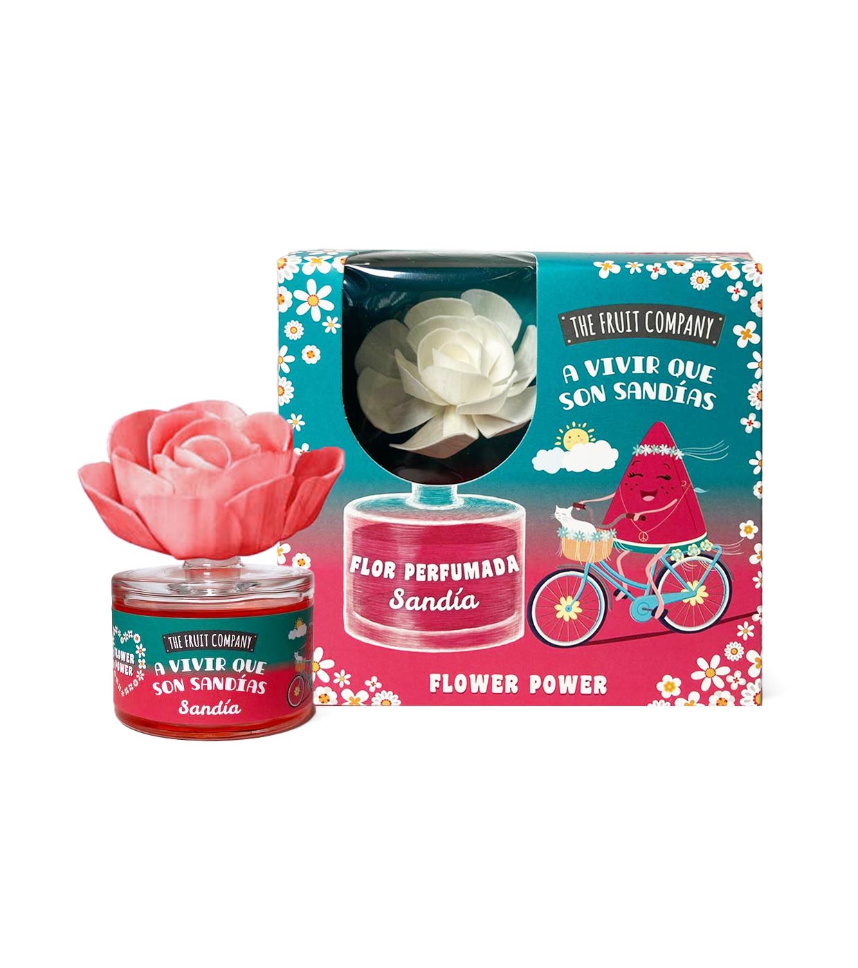 The Fruit Company - Ambientador perfumado de flores Flower Power - Melancia