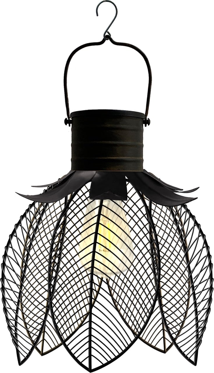 Intratuin LED solar hanglamp zwart D 24 H 26 cm