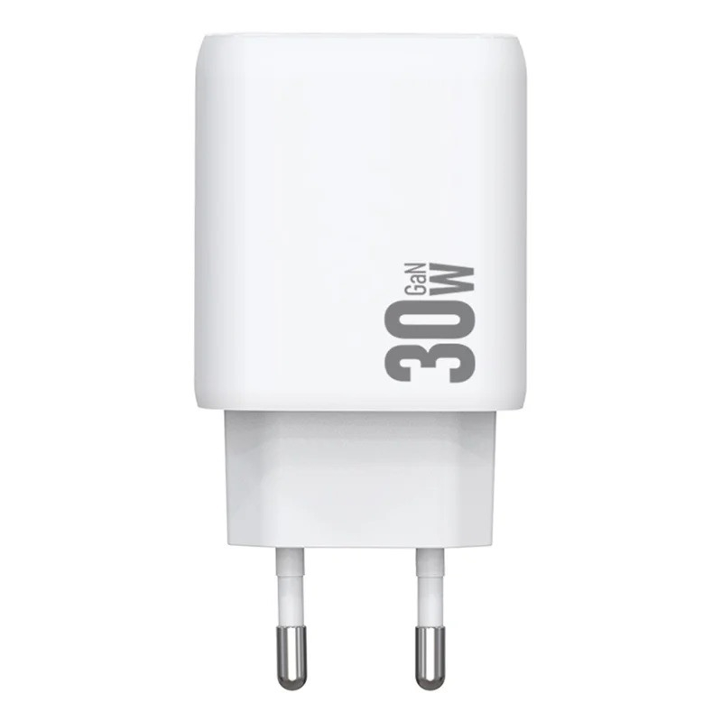 (30W) USB C / USB A GaN Ladegerät Netzteil Power Delivery 3.0 Quick Charge 4.0  - Weiss