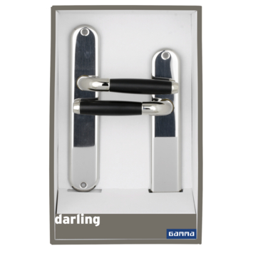 Gamma deurkruk set Darling ovaal blind schild nikkel glans