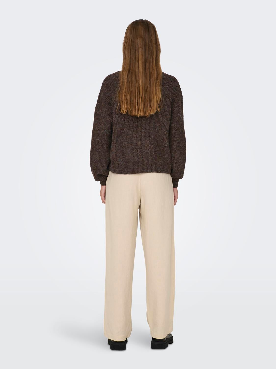 ONLVENEDA Strickpullover Chestnut