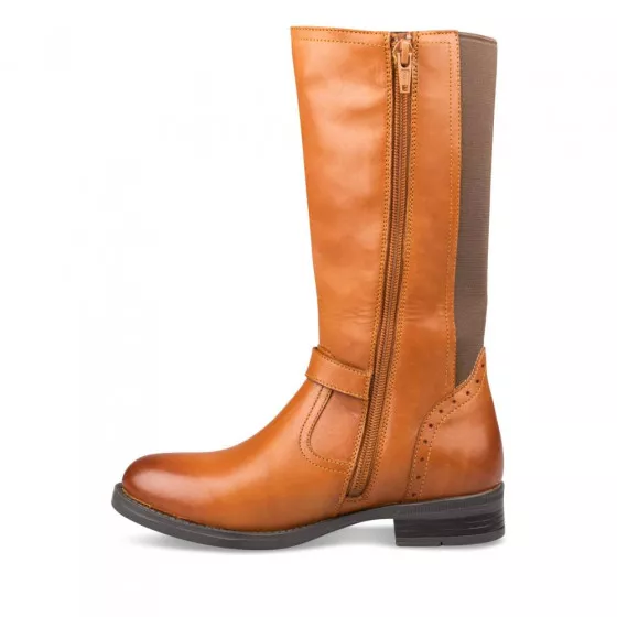 Bottes COGNAC LOVELY SKULL CUIR