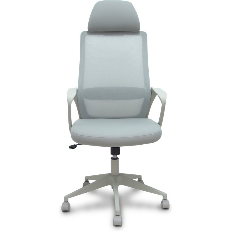 Chaise de bureau Pro534 avec dossier en résille, assise en tissu, base pyramidale, roulettes en nylon