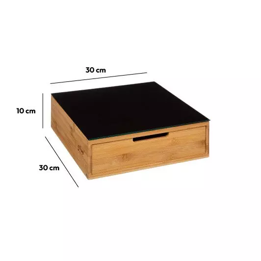 Porte capsules café (30 x 30 cm) Black Bambou Noir