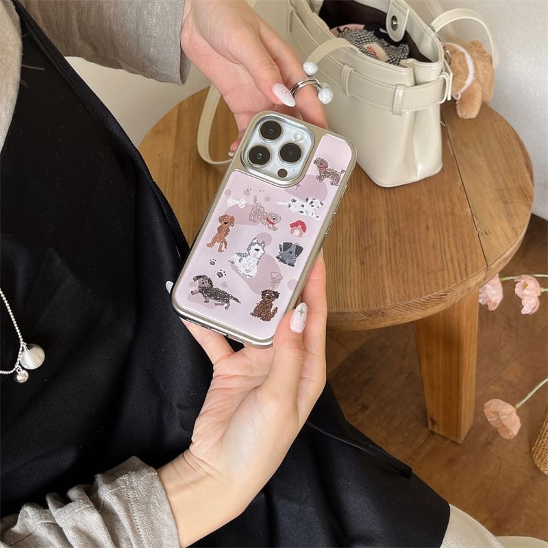Fonekase - Hondenhoesje - Apple iPhone 16 Pro Max / 16 Pro / 16 Plus / 16 / 15 Pro Max / 15 Pro / 15 Plus / 15 / 14 Pro Max / 14 Pro / 14 Plus / 14 / SE / 13 Pro Max / 13 Pro / 13