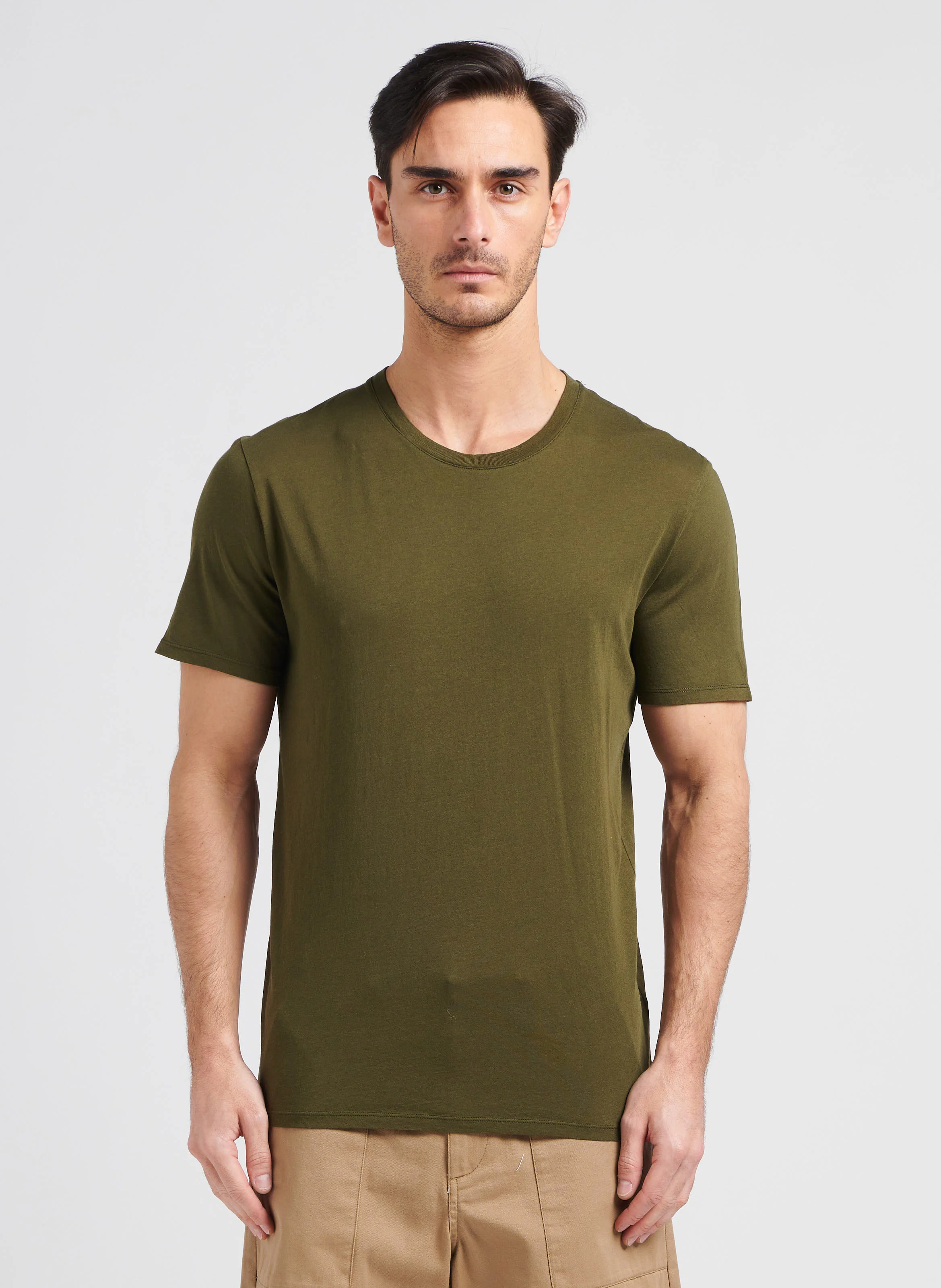 DECATUR - Tee-shirt col rond regular-fit en coton | Vert