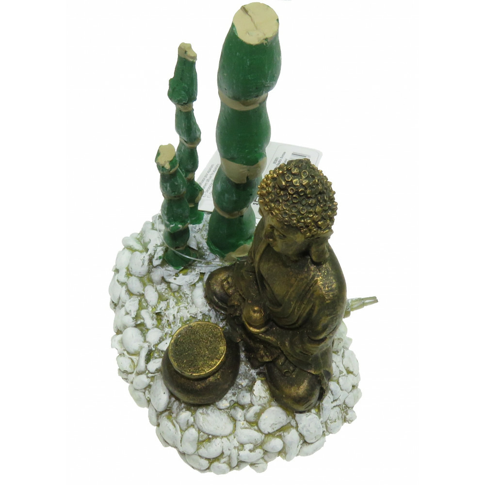 Diffuseur bouddha bambou . 13 x 9 x 12 cm. Décoration aquarium