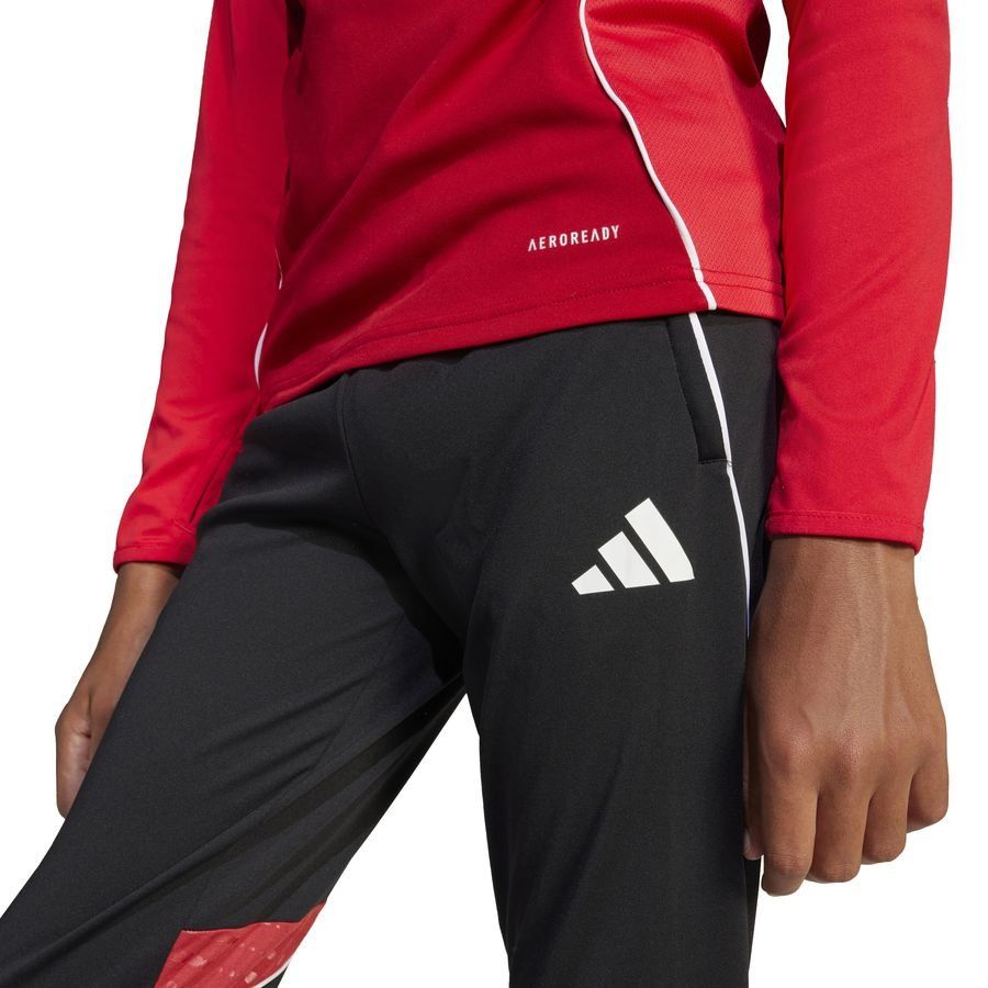 adidas Tiro 25 Competition Bas de Survêtement - Noir/Rouge Enfant