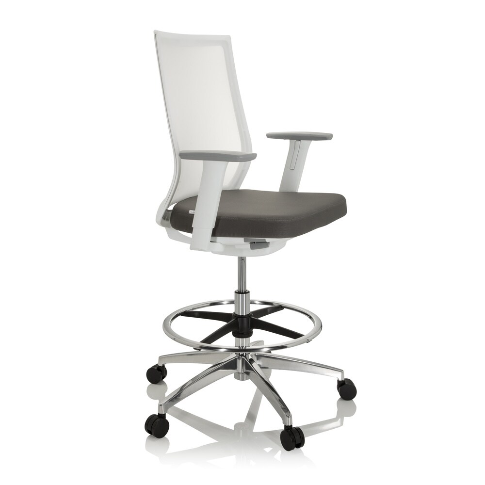 Counterstuhl ASPEN WORK W Stoff/Netzstoff mit Armlehnen (höhenverstellbar) hjh OFFICE