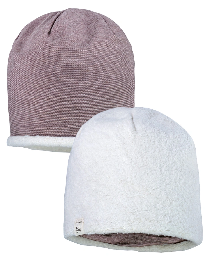 Beanie COSY zum Wenden in kastanie/hellbraun melie