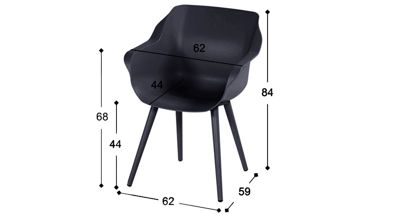 Tuinstoel Xerix 11.681.010 Sophie Studio B62 x D58 x H84 cm