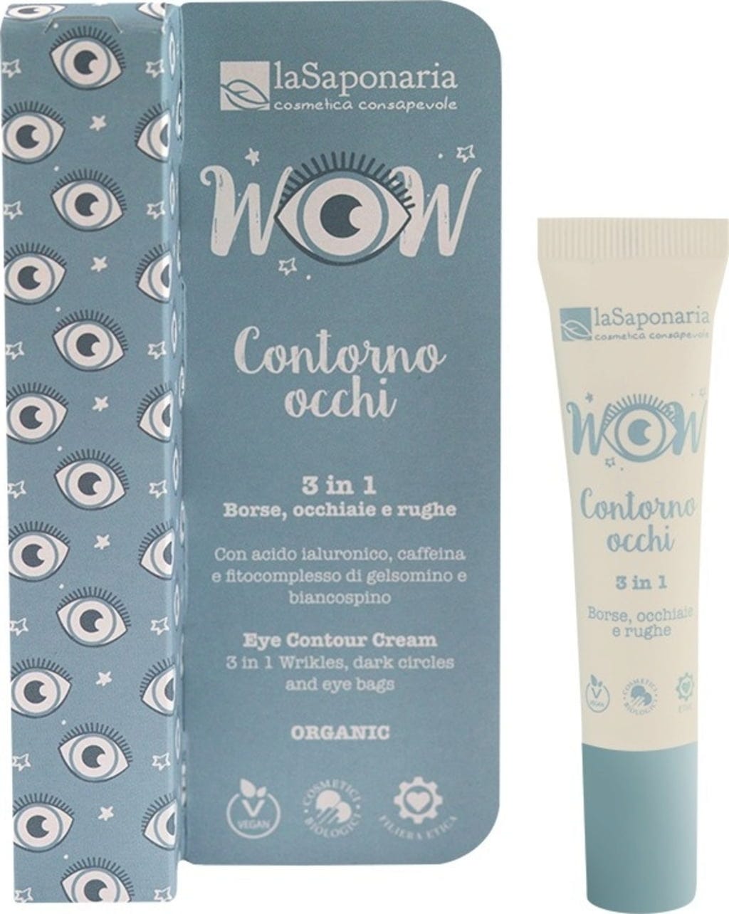 La Saponaria  WOW 3in1 Augenkontur-Creme, 15 ml