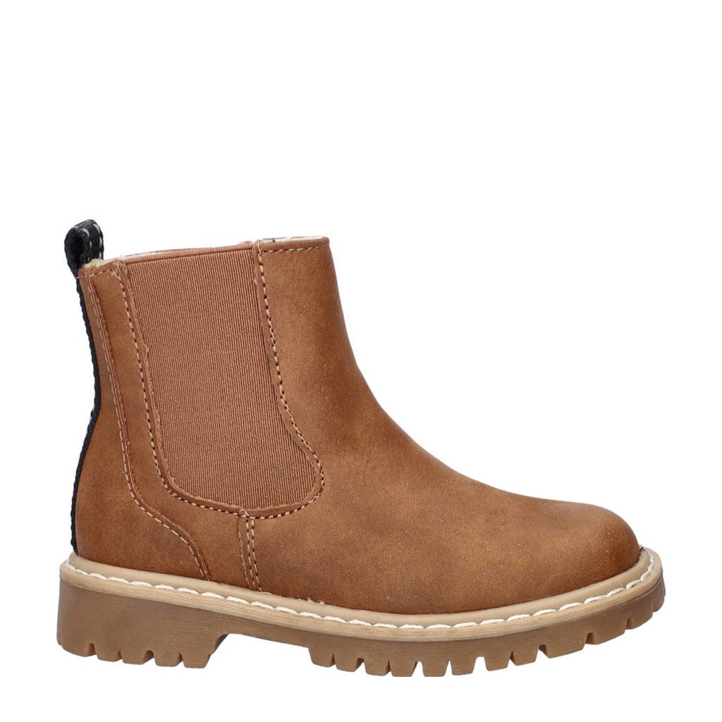 Nelson Kids gevoerde enkelboots cognac