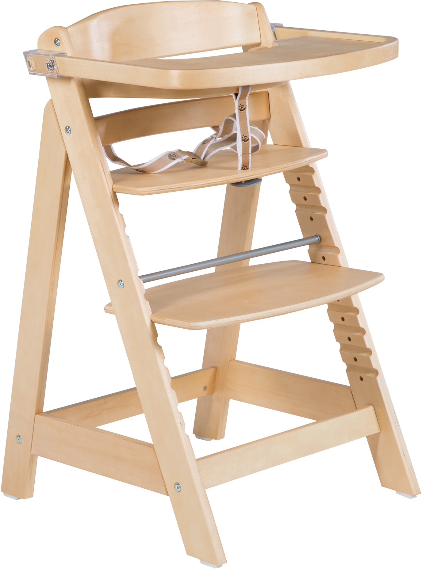 roba® Hochstuhl »Treppenhochstuhl Sit Up Click & Fun, natur« () aus Holz