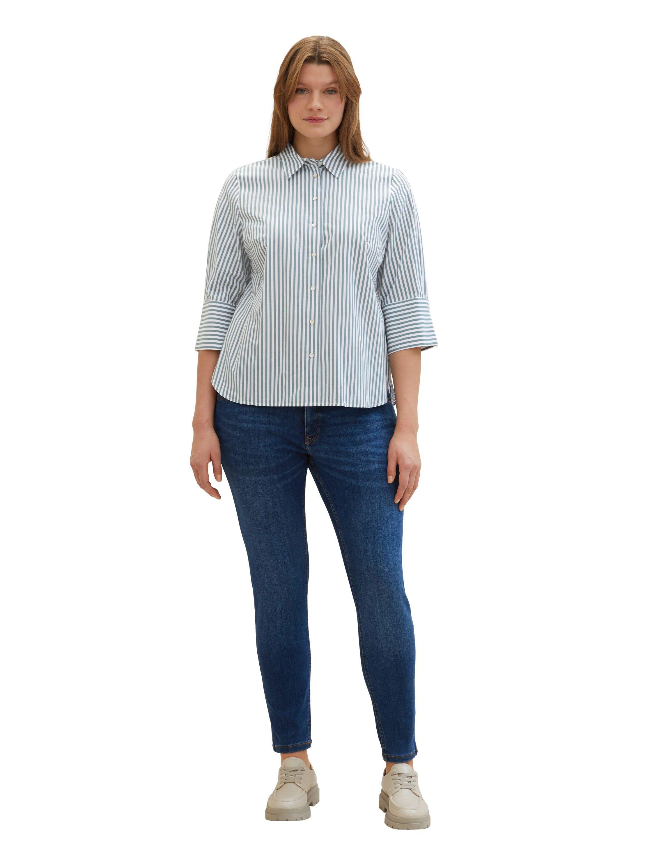 Gestreifte Bluse mit breiten Manschetten
