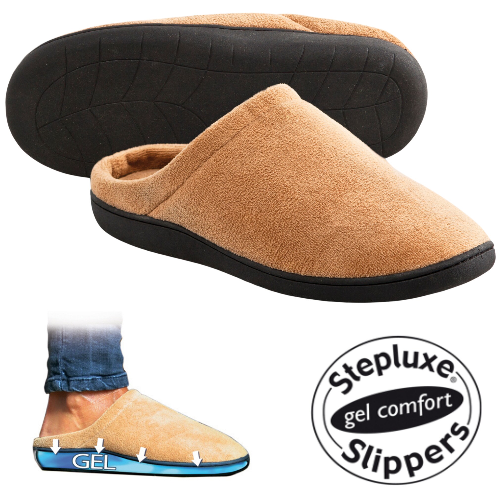 Best Direct® Slipper - Gel Schuh Hausschuh, weich, warm Stepluxe Slippers
