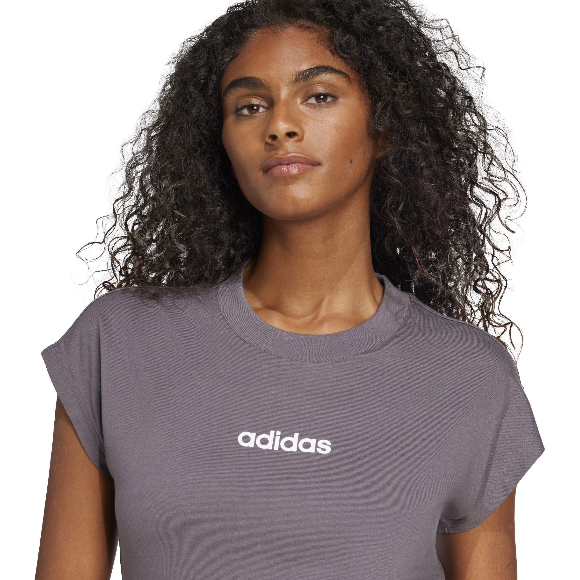 adidas Essentials Linear Cotton T-Shirt Womens