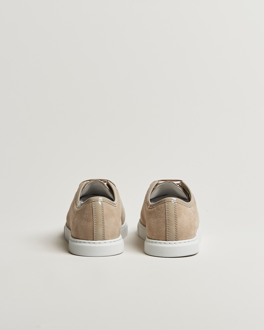 Lanvin Womens Patent Cap Toe Sneaker Beige