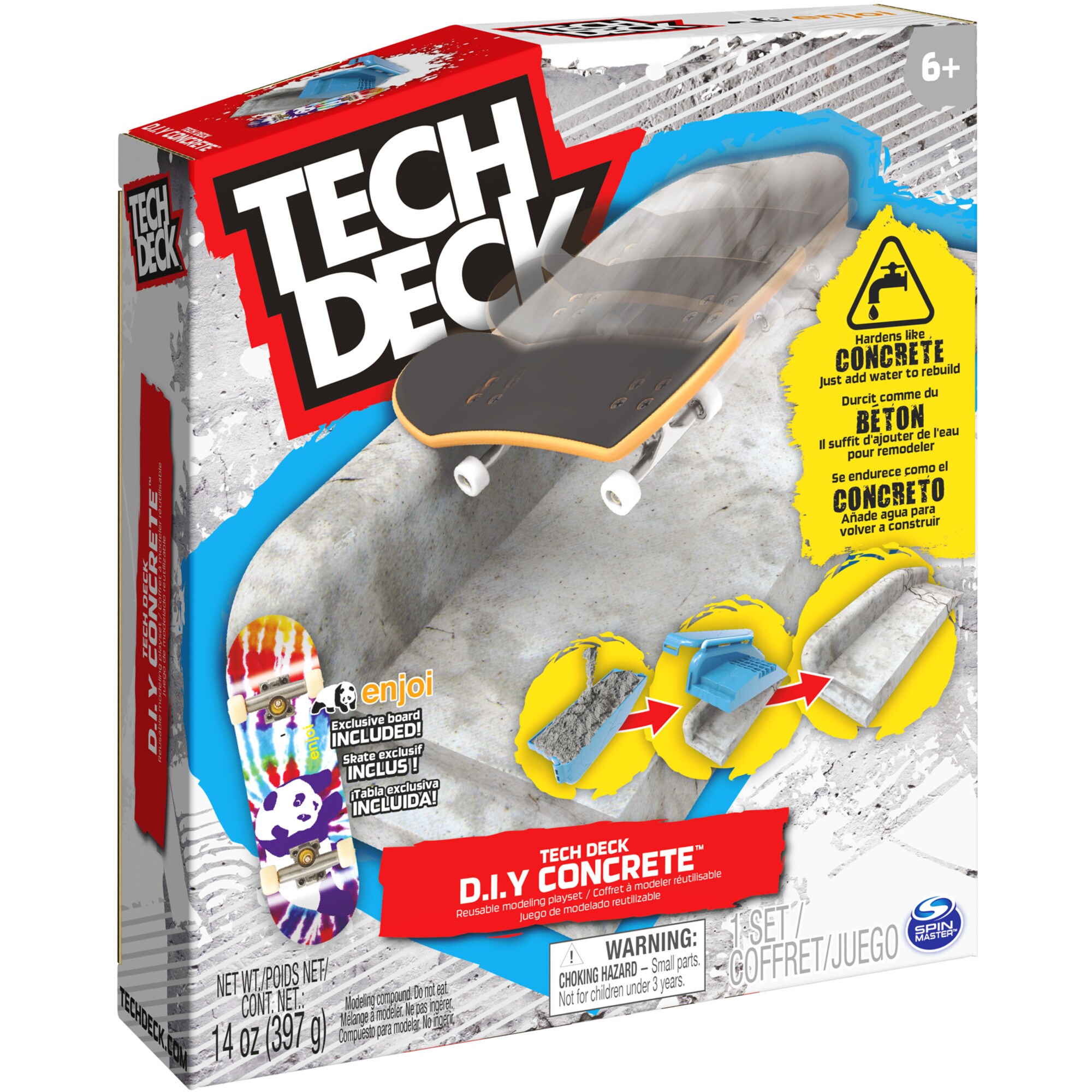 Spin Master Spielfahrzeug Tech Deck - Concrete Fingerboard-Rampe zum Selberbauen