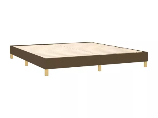 Sommier à lattes de lit Marron foncé 160x200 cm Tissu