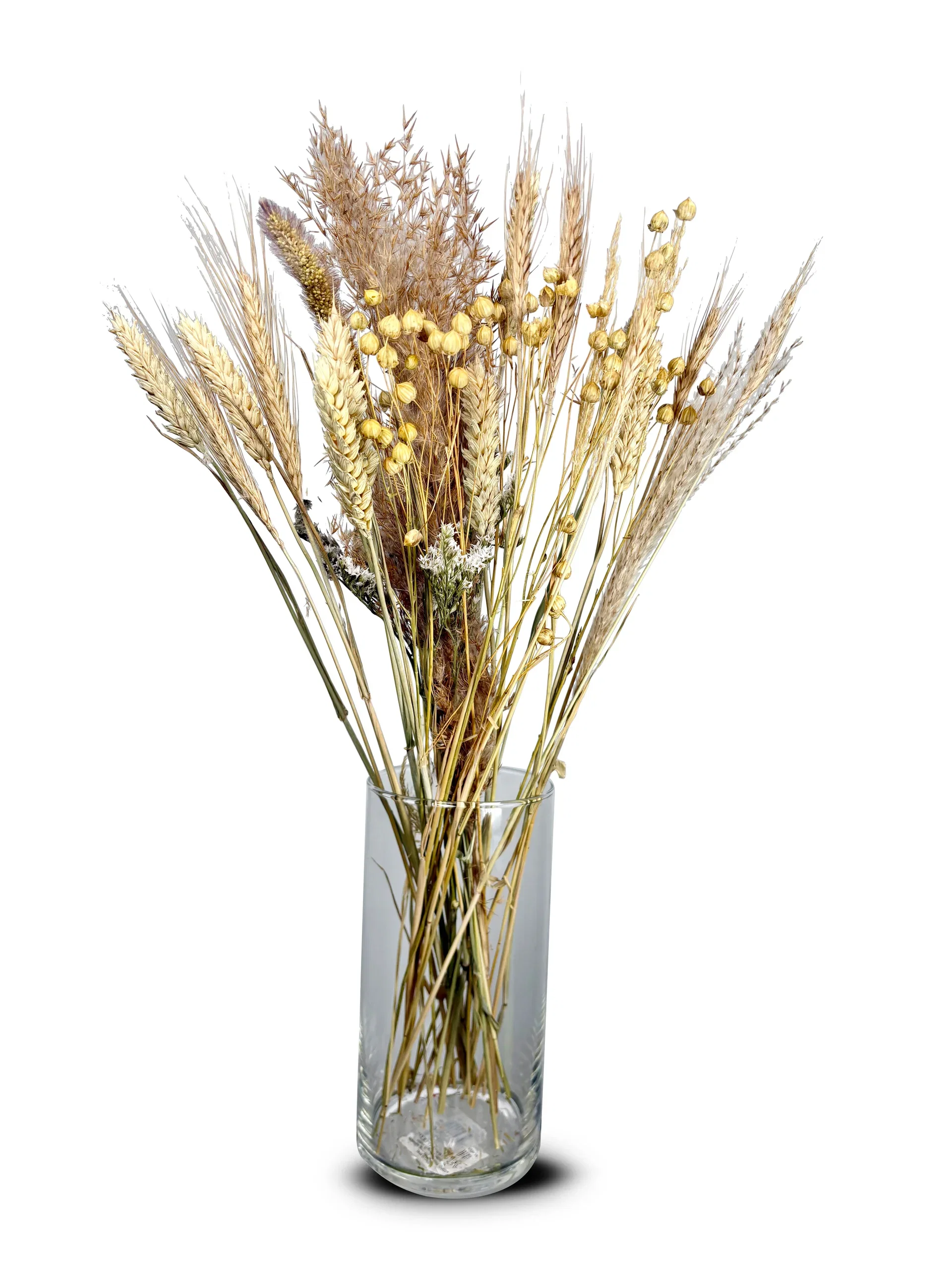 Bukett Tørkede blomster Naturlige farger Høyde 90 cm