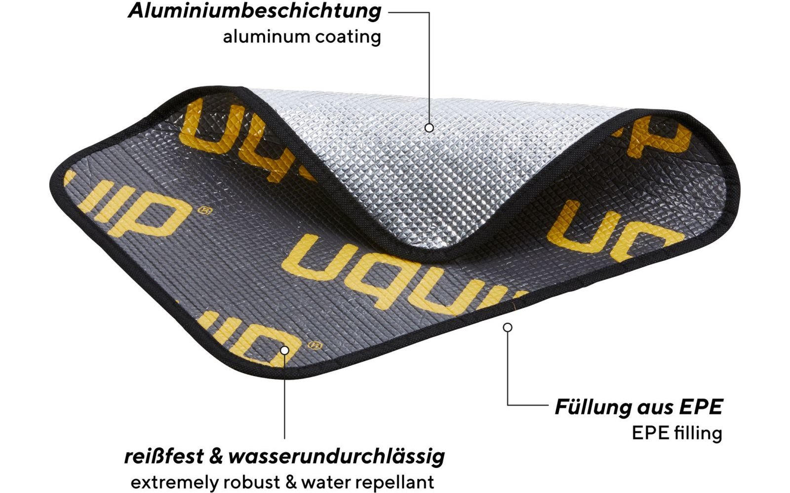 Uquip Flexy 44 Alu Sitzkissen 44 x 34 cm