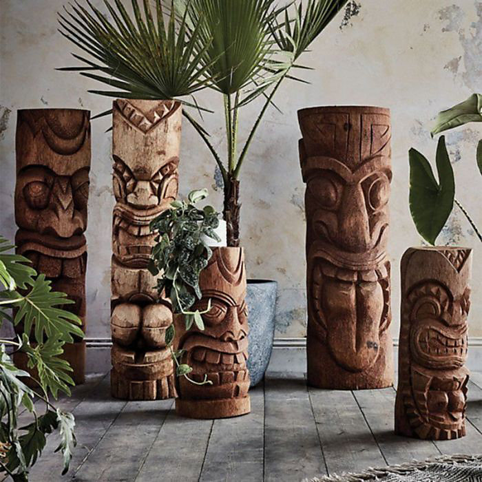 Statue Tiki Aro Penez Herman 46503 sculptée à la main en cocotier H.100 cm