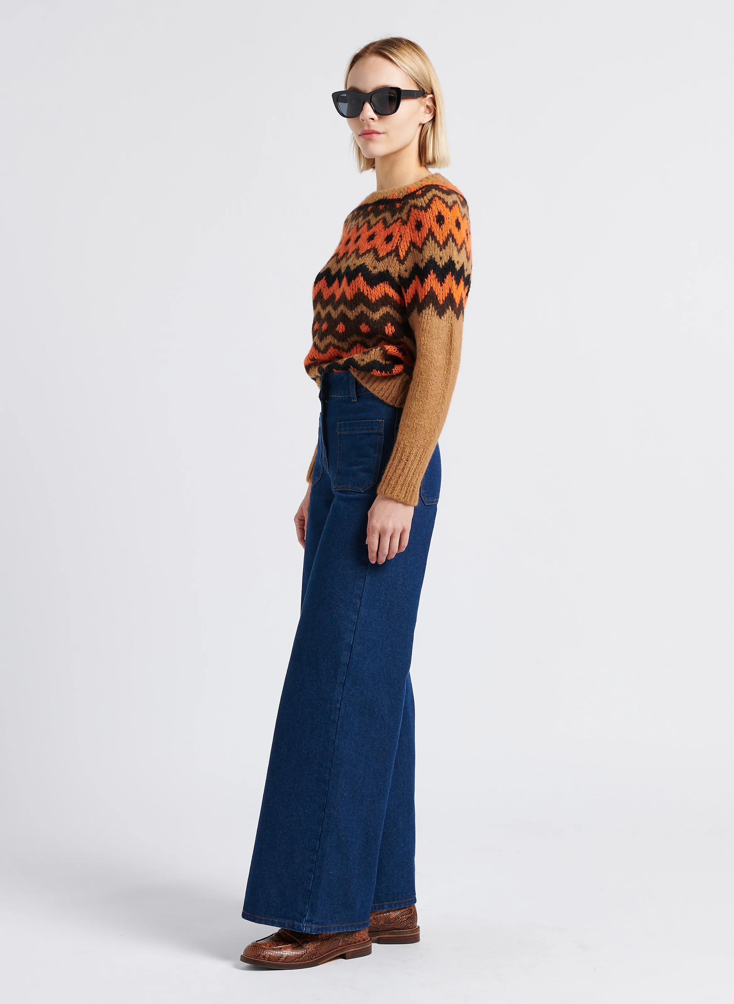 BARILOCHE - Pull encolure ronde droit | Orange