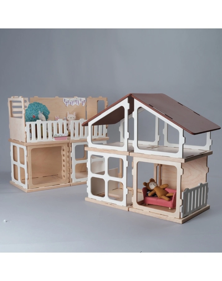 Puppenhaus-Bauset VILLA aus Holz