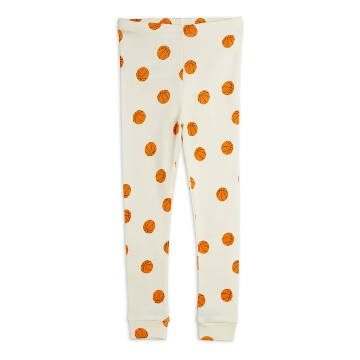 Mini Rodini Legging Basketball Coton Bio | Ecru