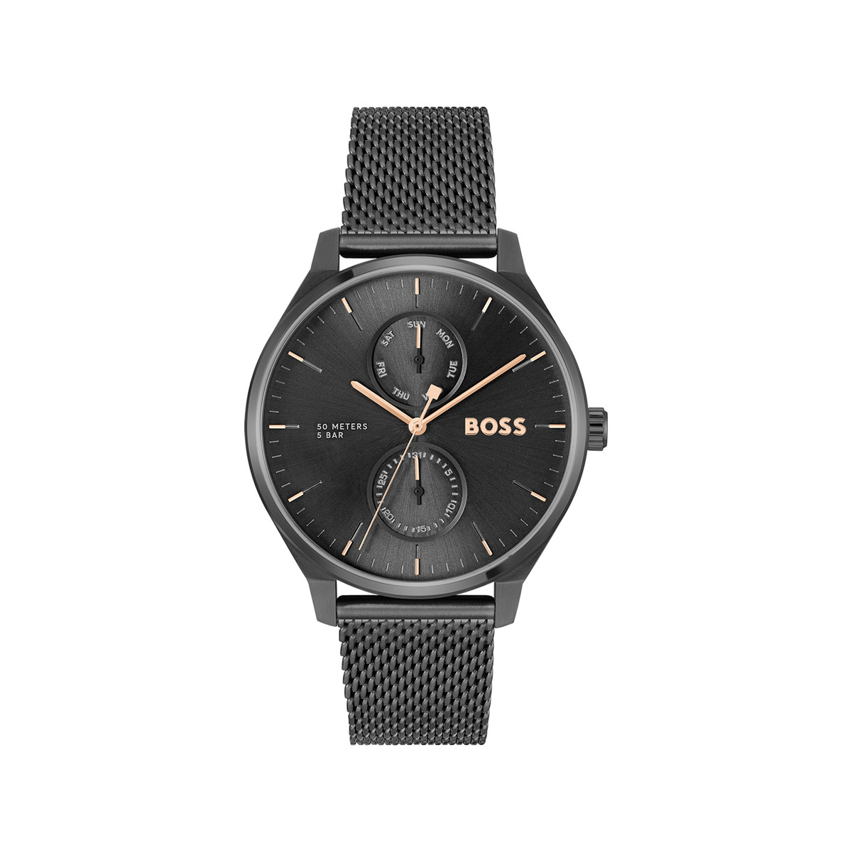 Montre BOSS business homme bracelet acier noir