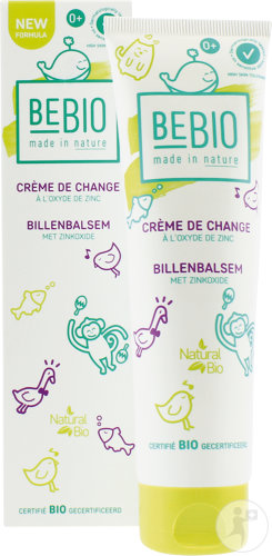 Bebio Crème De Change À L'Oxyde De Zinc Au Beurre De Karité Bio Et À L'Huile D'Argan Bio Tube 100ml