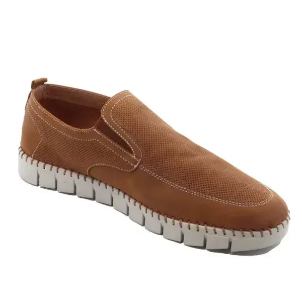 Gibaud Podativ Sapatos Confortáveis Masculinos Forli Camel Tamanho 46