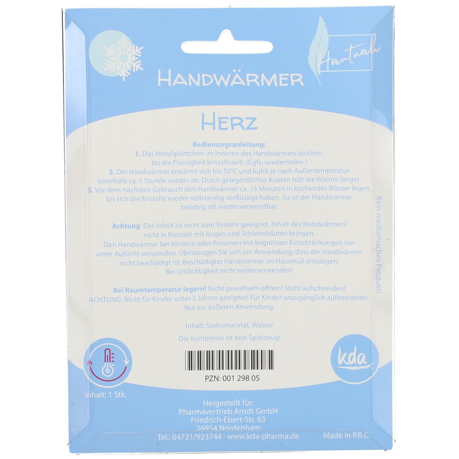 KDA® Handwärmer Herz