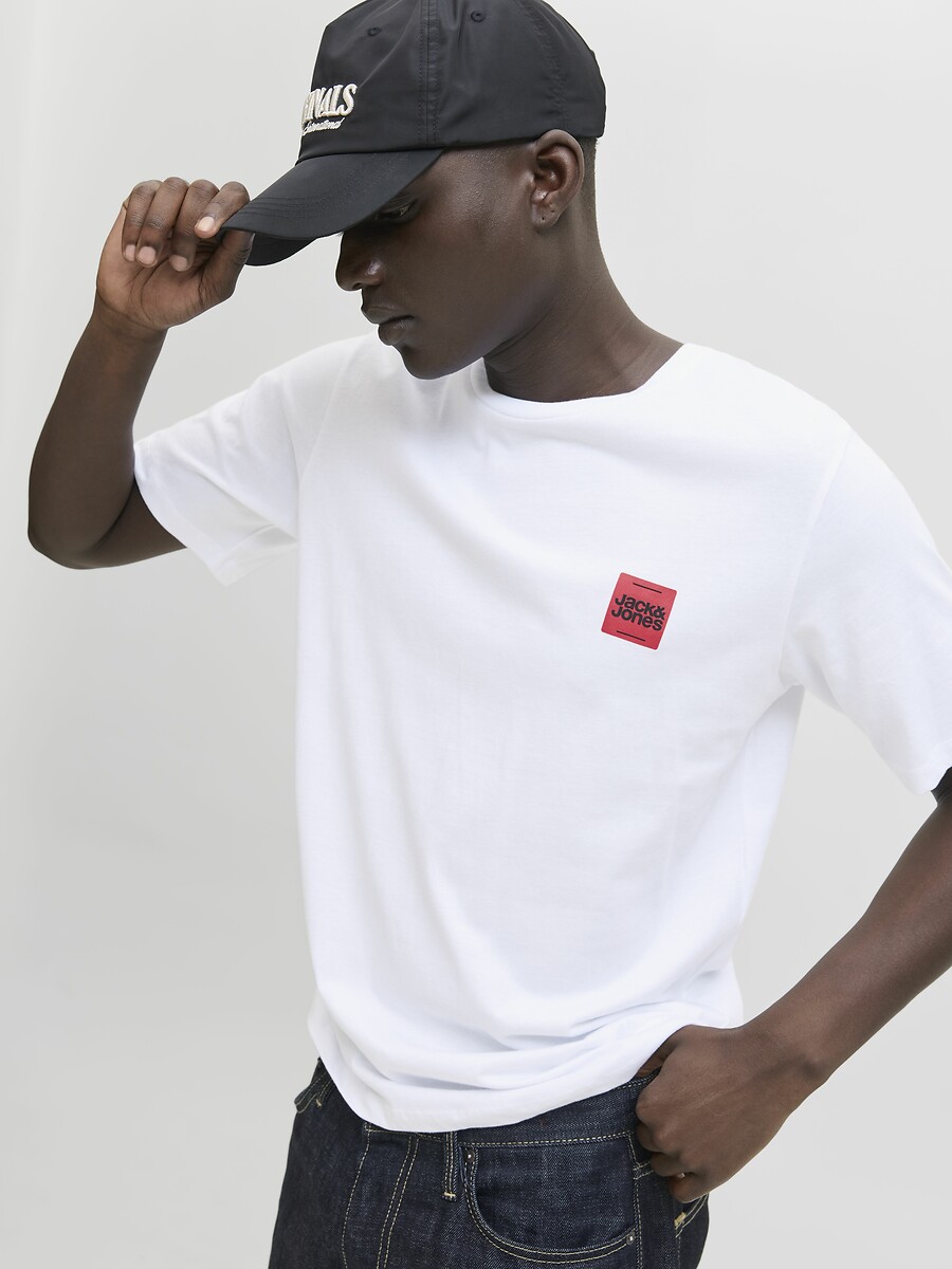 JACK & JONES<br>Camiseta de gola redonda com logotipo