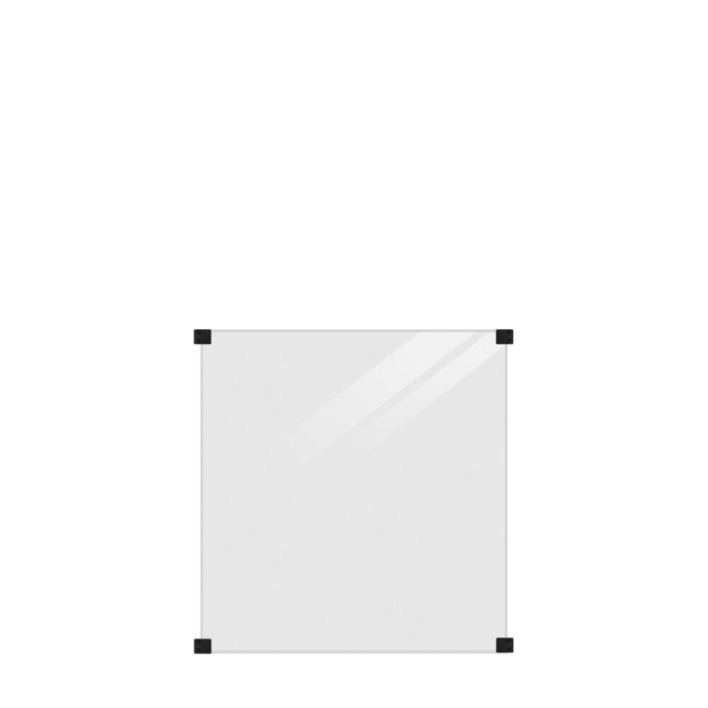GLASSGJERDE PLUS LAMINERT RØYKFARGET GRÅSVART 90X91CM